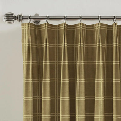 Stefana Silber Print Linen Blend Curtain Drapery Pleated -TWOPAGES