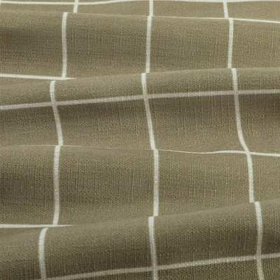 Stefana Silber Print Linen Blend Curtain Drapery Pleated -TWOPAGES