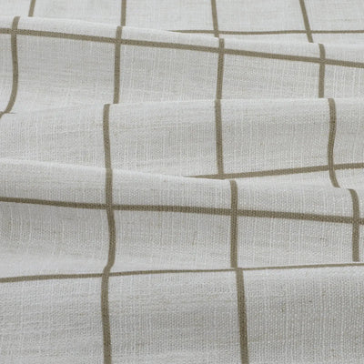 Stefana Silber Print Linen Blend Curtain Drapery Pleated -TWOPAGES