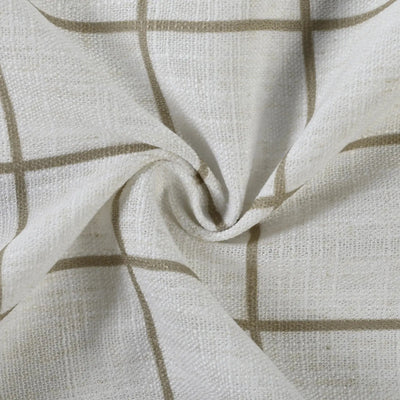 Stefana Silber Print Linen Blend Curtain Drapery Pleated -TWOPAGES