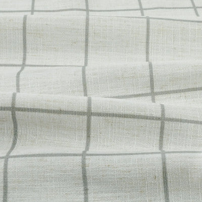 Stefana Silber Print Linen Blend Curtain Drapery Pleated -TWOPAGES