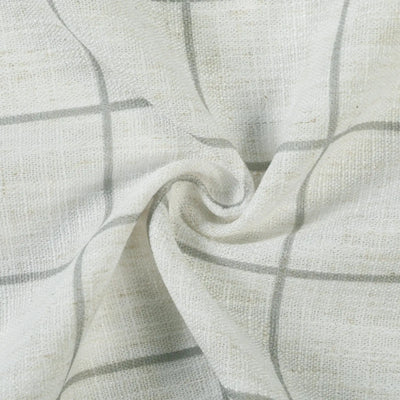 Stefana Silber Print Linen Blend Curtain Drapery Pleated -TWOPAGES