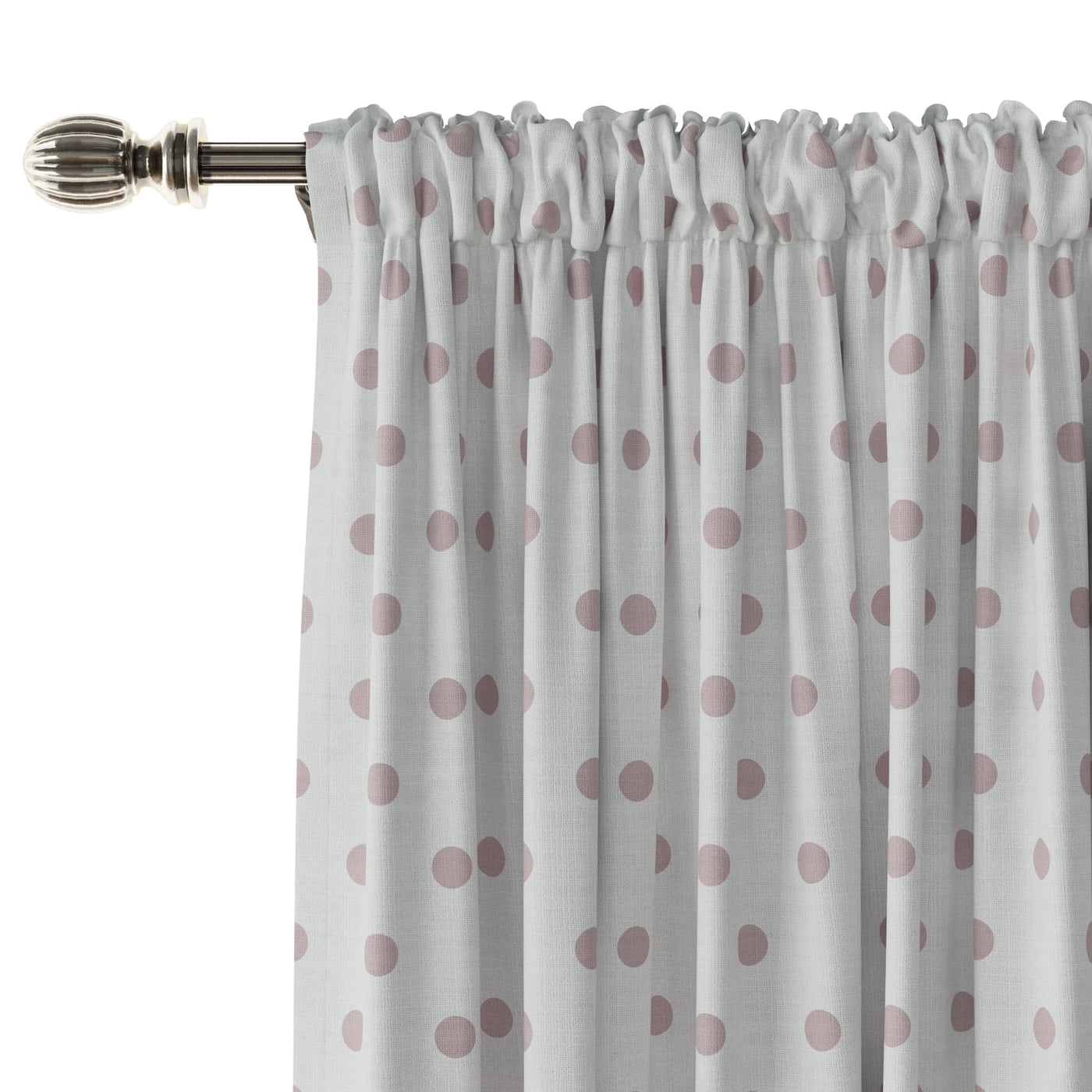 Stefana Silber Print Linen Curtain Drapery Soft Top