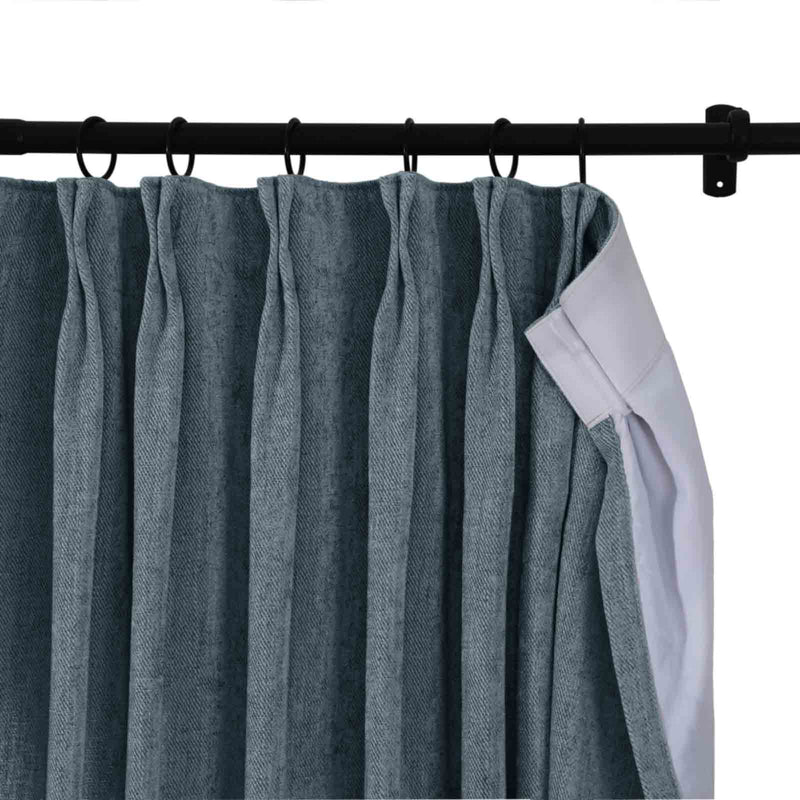 Tino Heavyweight Chenille Drapery Pleated TWOPAGES
