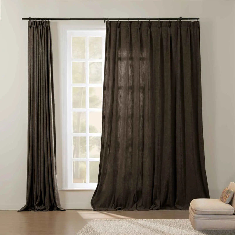 Tino Heavyweight Chenille Drapery Pleated TWOPAGES