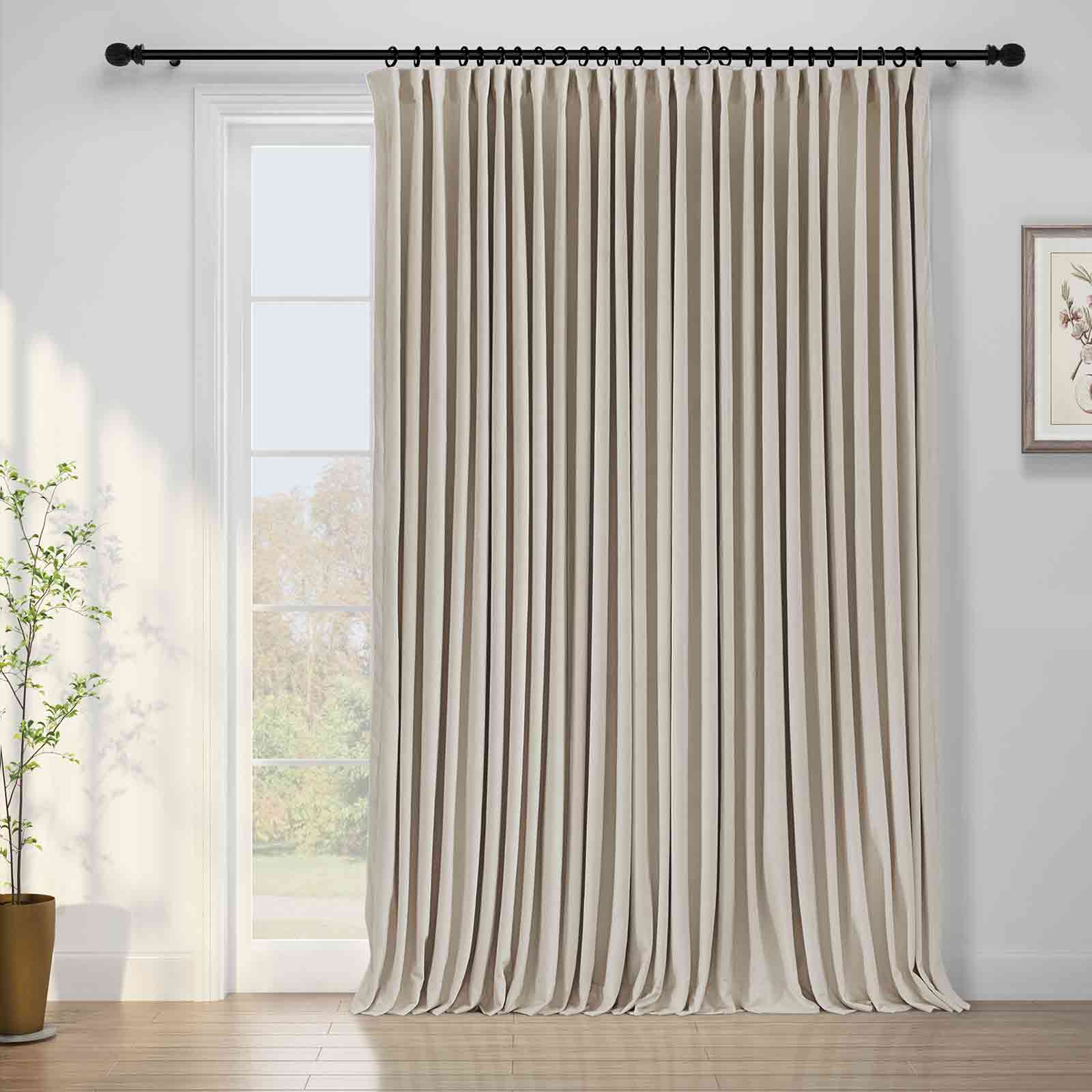 Exclusive Fabrics Burgundy Velvet Blackout Extra Wide Curtains - 2 factory Panels