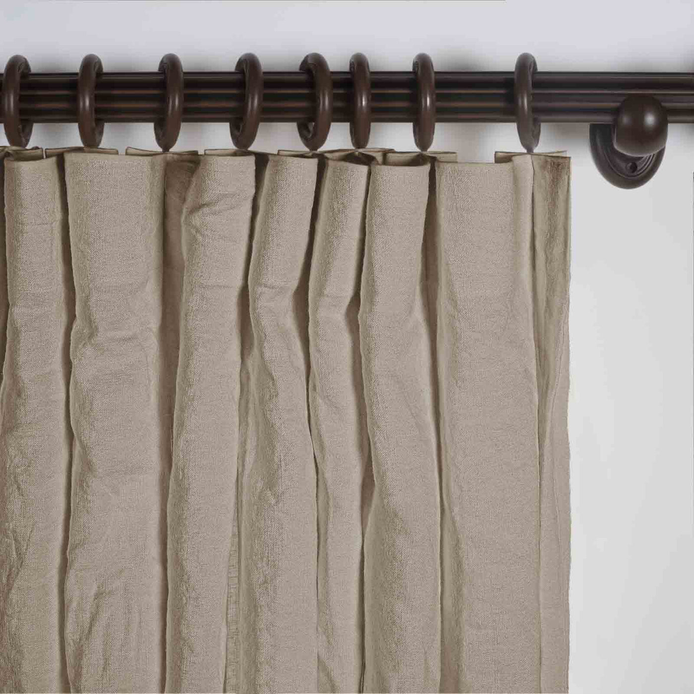 Lacey 100% Linen Drapery Pleated