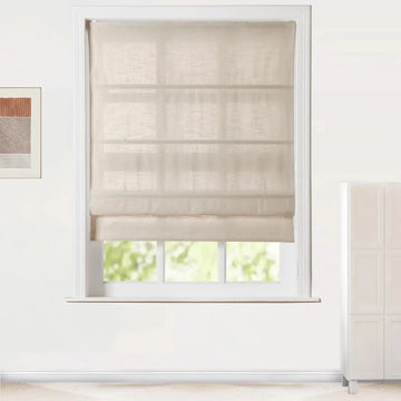 Jawara Linen Cotton Roman Shade Cord Lift TWOPAGES