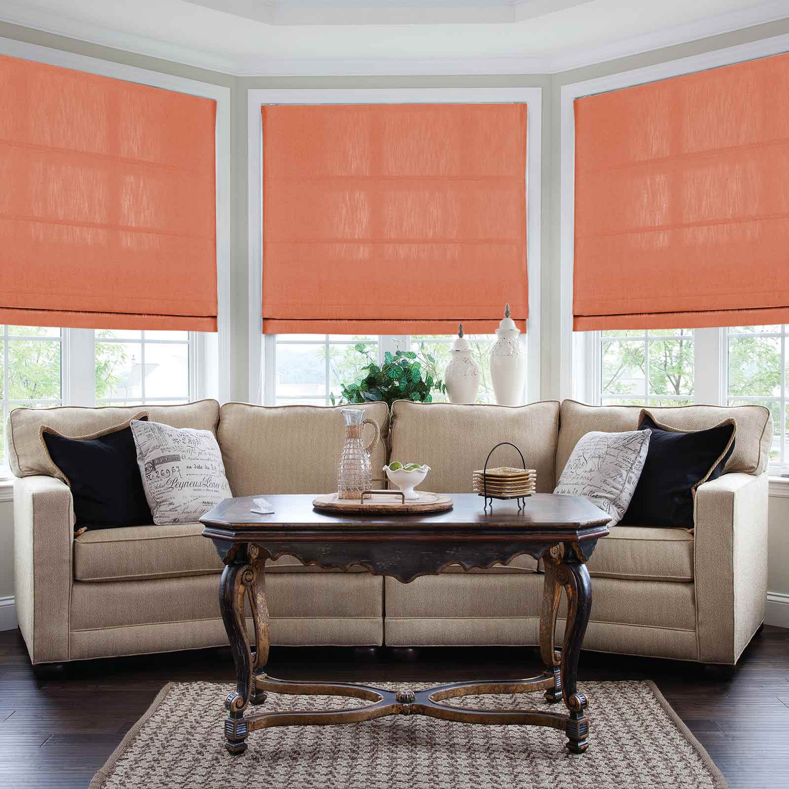 6 Colors. Plain Red/ Pink Cotton Roman Shades. Custom Window Blinds for Living room, Bedroom, Kitchen, Nursery & Office . deals Blackout Option