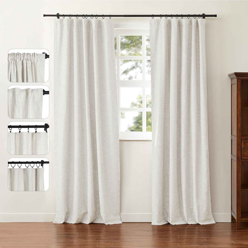 Jawara Luxury Linen Cotton Curtain Soft Top TWOPAGES