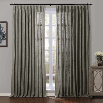Jawara Luxury Linen Pleated Cotton Blend Curtain