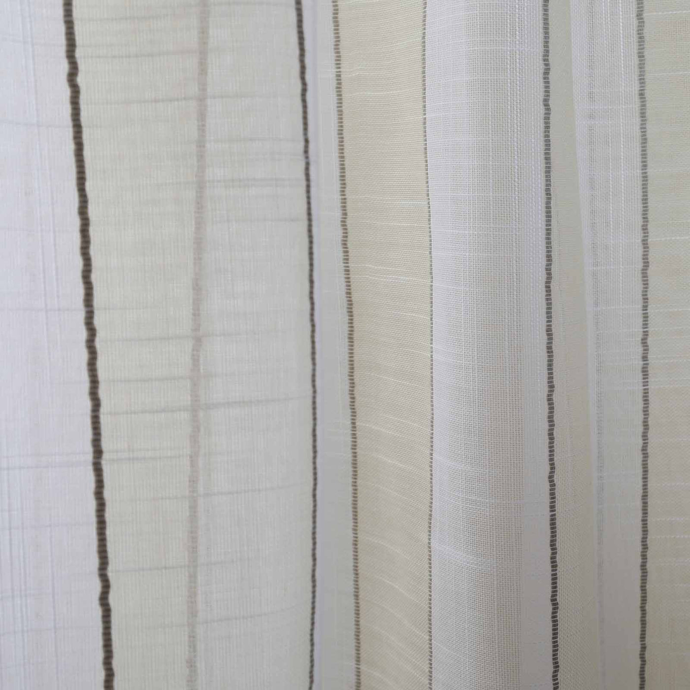 Brooklyn Woven Striped Sheer Curtain Pleated