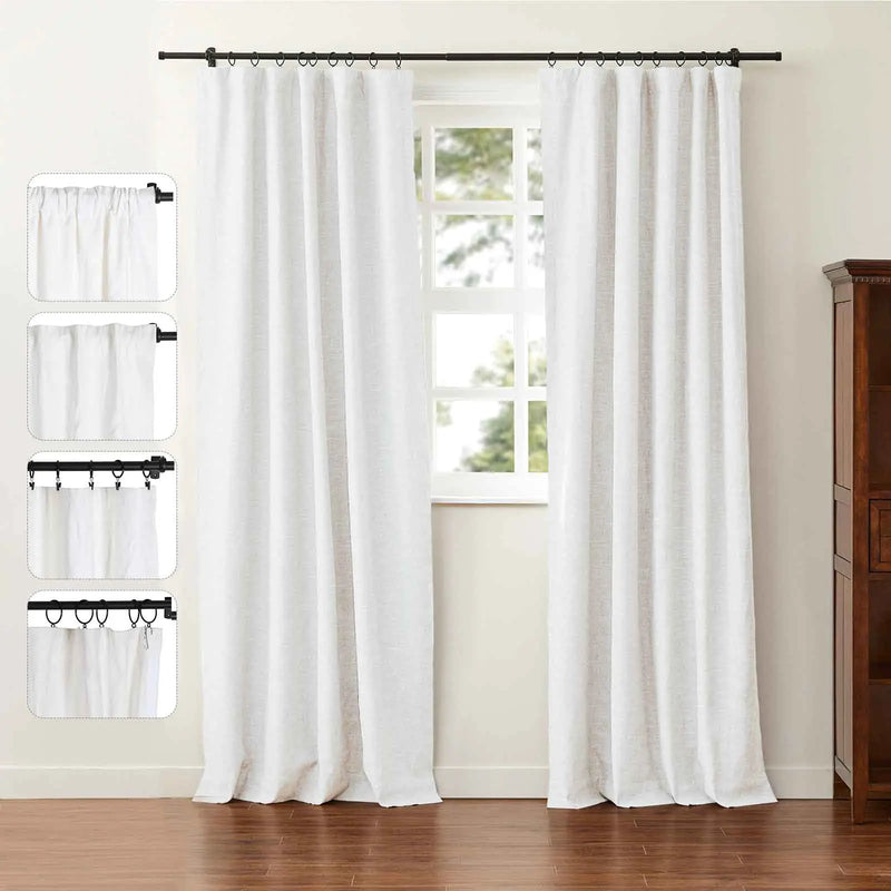 Jawara Luxury Linen Cotton Curtain Soft Top TWOPAGES