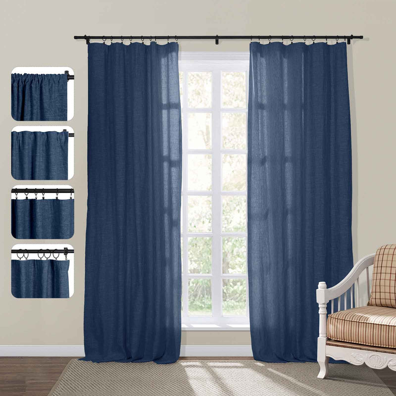 Jawara Luxury Linen Cotton Curtain Soft Top TWOPAGES