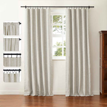 Jawara Luxury Linen Cotton Curtain Soft Top TWOPAGES