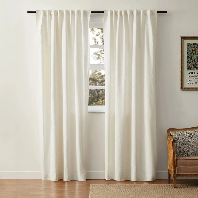 Jawara Luxury Linen Cotton Curtain Soft Top TWOPAGES