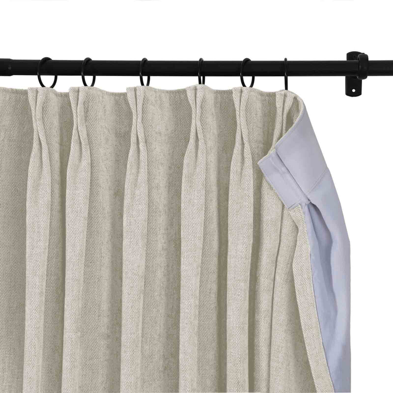 Tino Heavyweight Chenille Drapery Pleated TWOPAGES
