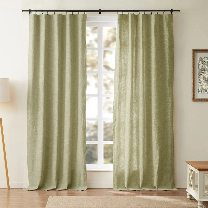 Jawara Luxury Linen Cotton Curtain Soft Top TWOPAGES