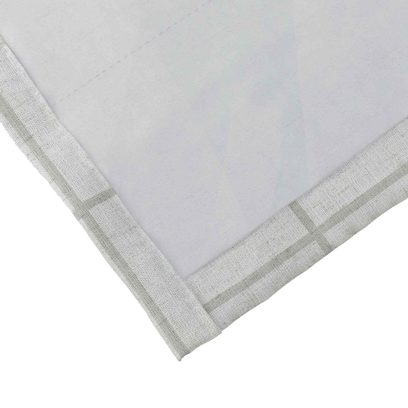 Stefana Silber Print Polyester Linen Curtain Drapery Soft Top