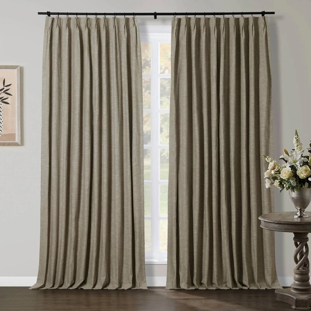 Jawara Luxury Linen Cotton Curtain Pleated- -TWOPAGES