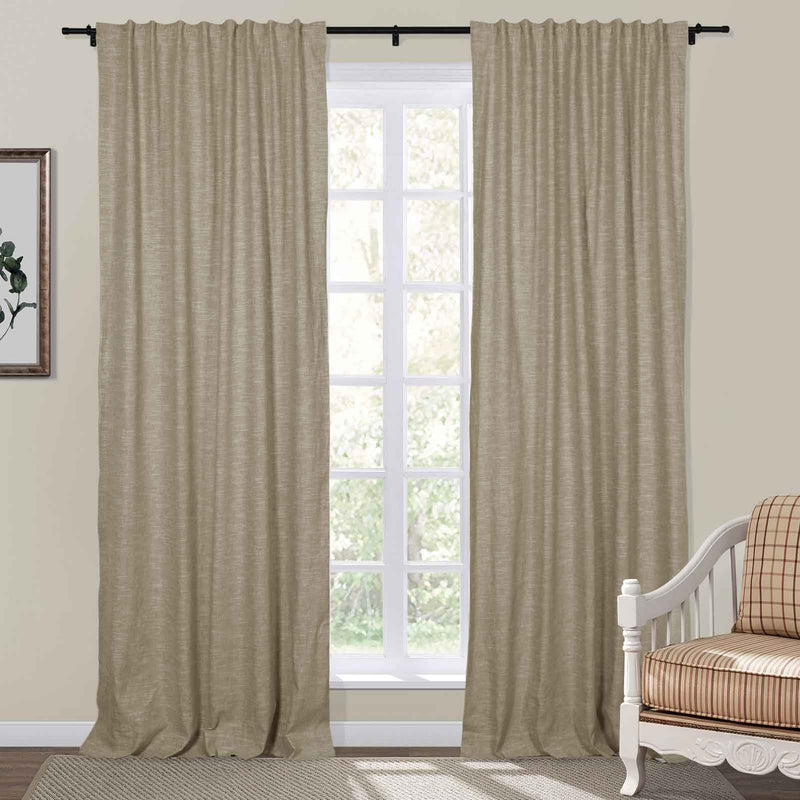 Jawara Luxury Linen Cotton Curtain Soft Top TWOPAGES