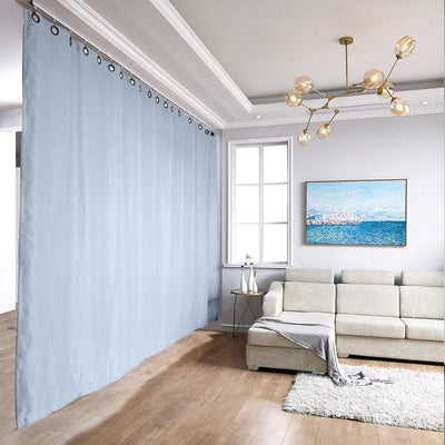 Ceiling Track Room Divider Curtain Kit with Blackout Curtain - TWOPAGES CURTAINS