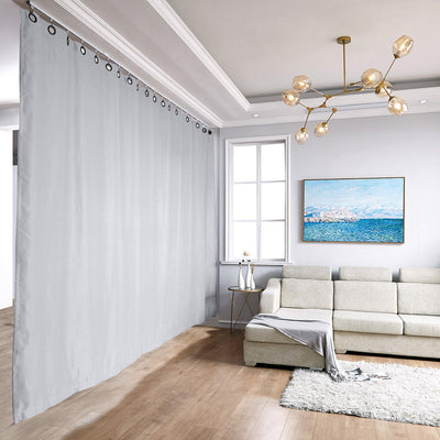 Ceiling Track Room Divider Curtain Kit with Blackout Curtain - TWOPAGES CURTAINS