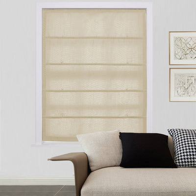EDITH Customized Roman Shade, Canvas Roman Shade with Loop Control, Kitchen Window Door Roman Shade, Install Hardware Included roman shade TWOPAGES CURTAINS 