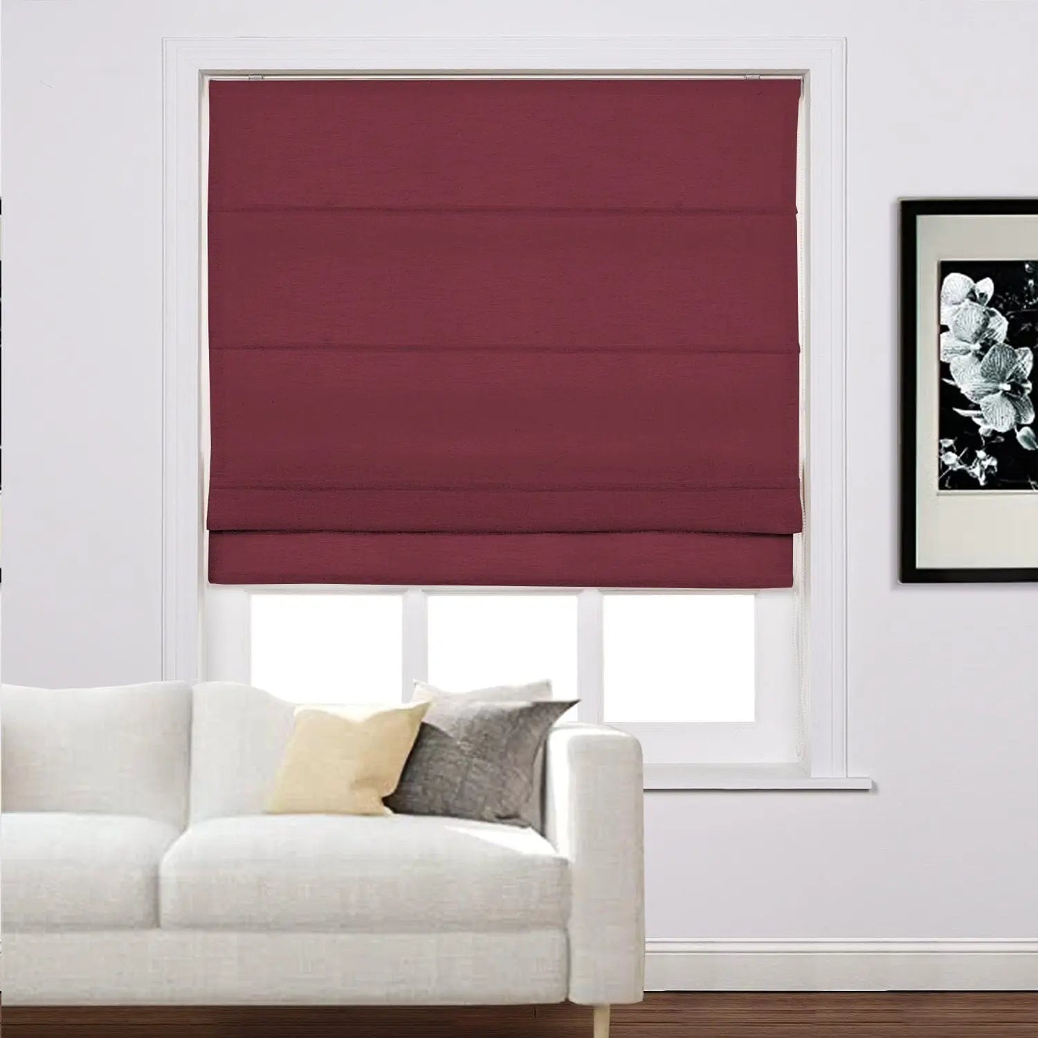 5 Colors. Trellis Print Roman Shades, 4 Fold Styles, Blackout Lining Option. Custom Window Blinds for Living Room, Bedroom, Dining & outlet Kitchen